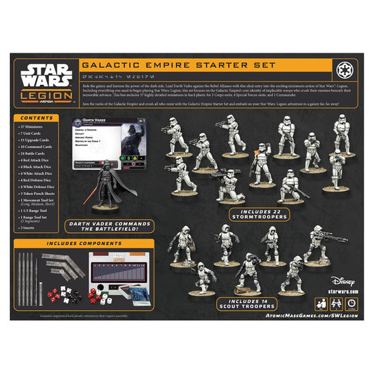 Star Wars Legion Galactic Empire Starter Set Darth Vader Miniatures Game