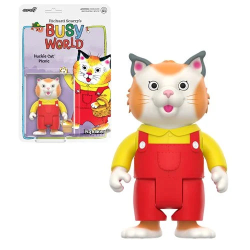 Richard Scarry Huckle Cat (Overalls) 3 3/4-Inch ReAction Figure