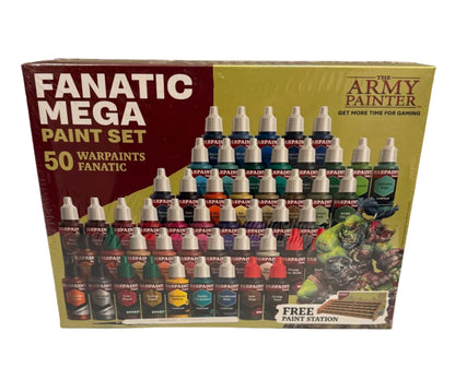 The Army Painter Warpaints Fanatic Mega Set 50 Paints Brush MDF Paint Station