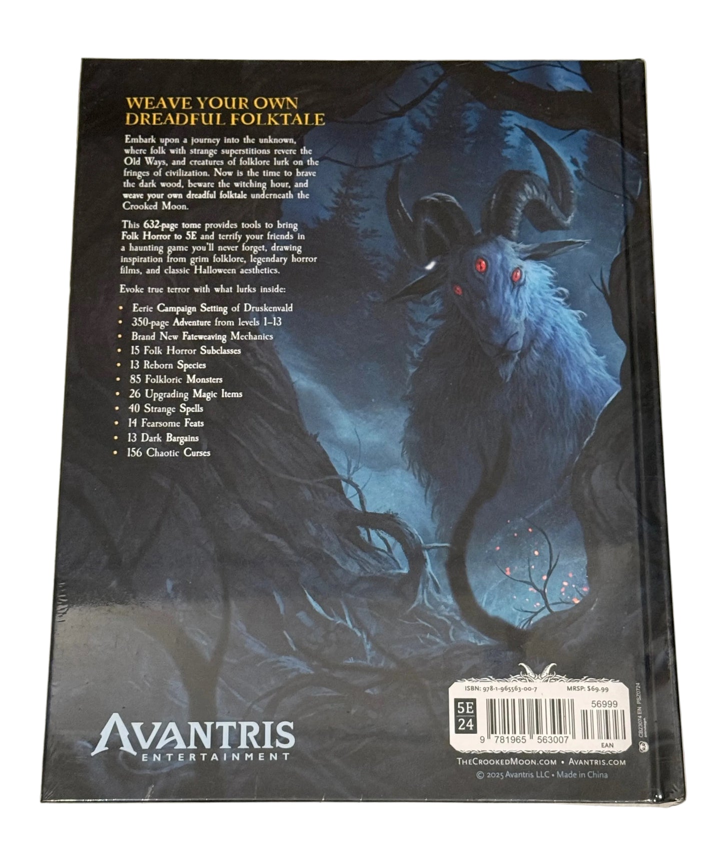 D&D 5E The Crooked Moon Core Book Folk Horror RPG 600+ Pages