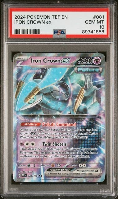 2024 Pokémon English Temporal Forces Iron Crown ex 081/162 PSA 10 GEM MT