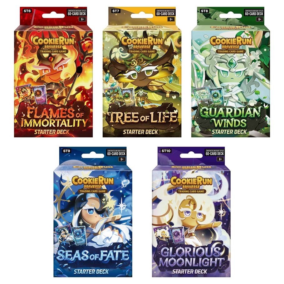 CookieRun TCG Legendary Cookie Starter Deck Assortment Set of 5
